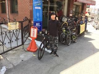 그린자전거 공원에서 충주 남한강 군입대기념 자전거라이딩을 가다.